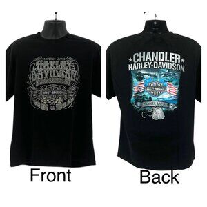 Harley Davidson Chandler Arizona T-Shirt Mens XL Black America Armed Forces